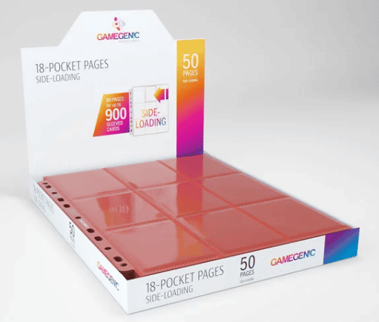 Gamegenic Red 18-Pocket Side-Loading Pages 50ct image 0